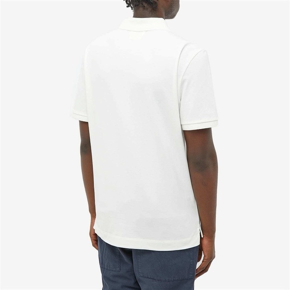 C.P. Company Men's Zipped Polo Shirt in Gauze White - Picture 6 of 6